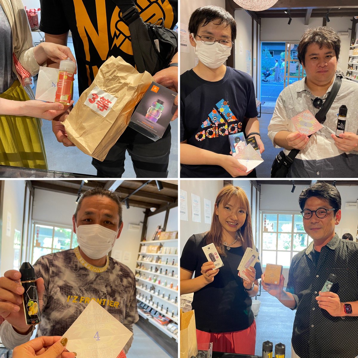 vapestore_blu's tweet photo. 本日もご来店ありがとうございました❣️
VAPESTORE blu☆9周年感謝祭は、おかげさまで大盛況🥹皆様ご参加くださいまして誠にありがとうございます😭
7/19・20は定休日となります🙇♀️定休日明けも感謝祭は続きますので、皆さまのご来店お待ち致しております😃
#vapestoreblu #vape https://t.co/QPDRVw3pFP