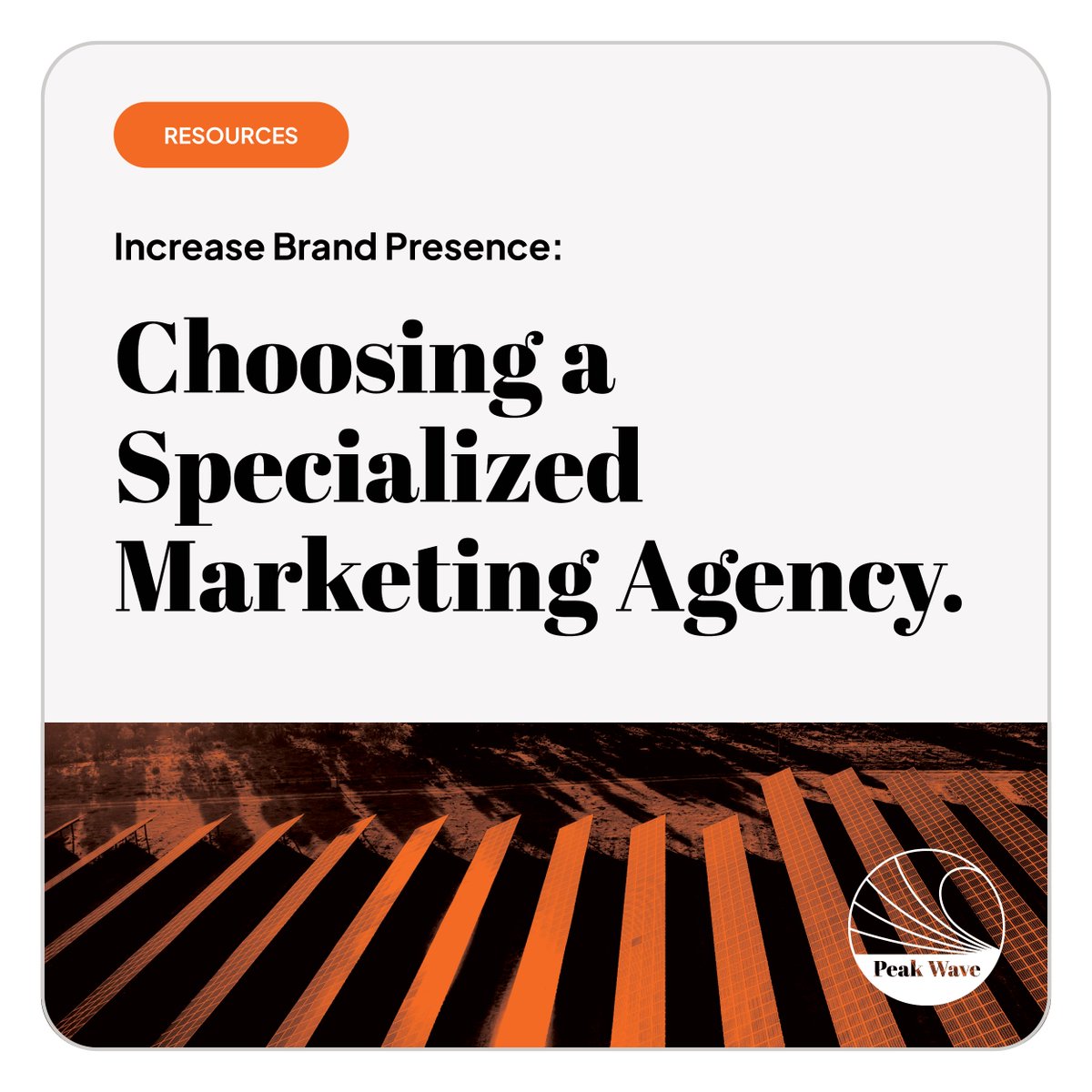 peakwaveagency's tweet photo. Check out some key benefits of choosing a specialized marketing agency for your commercial solar business.
#PeakWaveAgency #CommercialSolarPower #CommercialBatteryStorage #SolarMarketing #SolarAdvertising #SolarAgency https://t.co/IRYtNXdJbq
