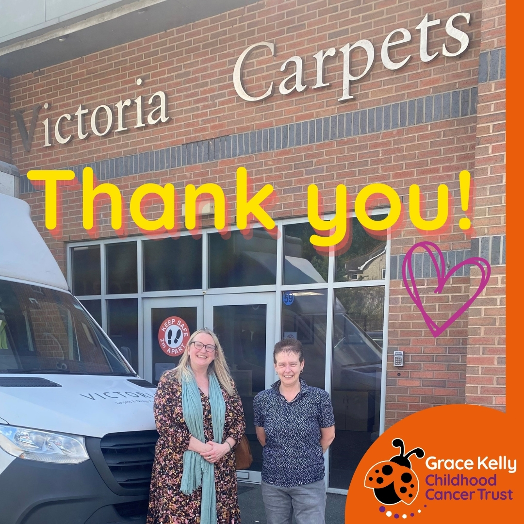 Fundraiser, Coralie, enjoyed meeting Karen at <a href="/VictoriaCptLtd/">Victoria Carpets</a> this week. Their fab team are supporting us with a fancy dress Wyre Forest walk fundraiser on 17 August. Thanks so much! 🐞

Thank you also to <a href="/Hewett_Rec/">Louise Hewett DL</a> for connecting us. 🧡