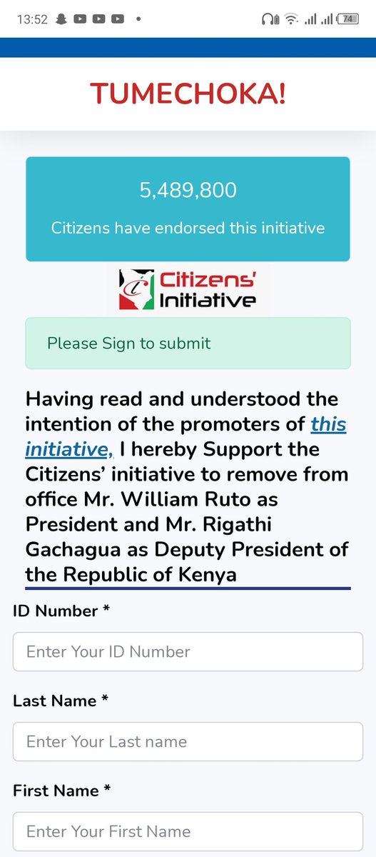 itsbeenreagan's tweet photo. @IbrahimKariuk13 @citizentvkenya Signatures ni milioni 6 tu https://t.co/vk2esD5kIV