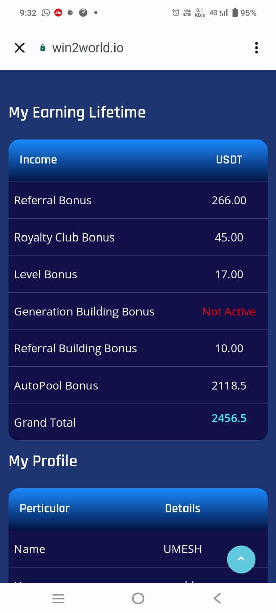 win2_world's tweet photo. 🔖🔖 Check My Income Proof in WIn2World 🔖🔖📝📝 💯 MY ONLY 30 DAYS INCOME 2,456 DOLLAR 💵💰🤑💲💰🤑 
🙏🙏 Jay WIN2WORLD 🙏🙏 🥳💥🔥🔥🎯👍🏻👍🏻👊🏻👊🏻
Join Now- https://t.co/kfikAvpVhk https://t.co/Lzz7mz8iRx
