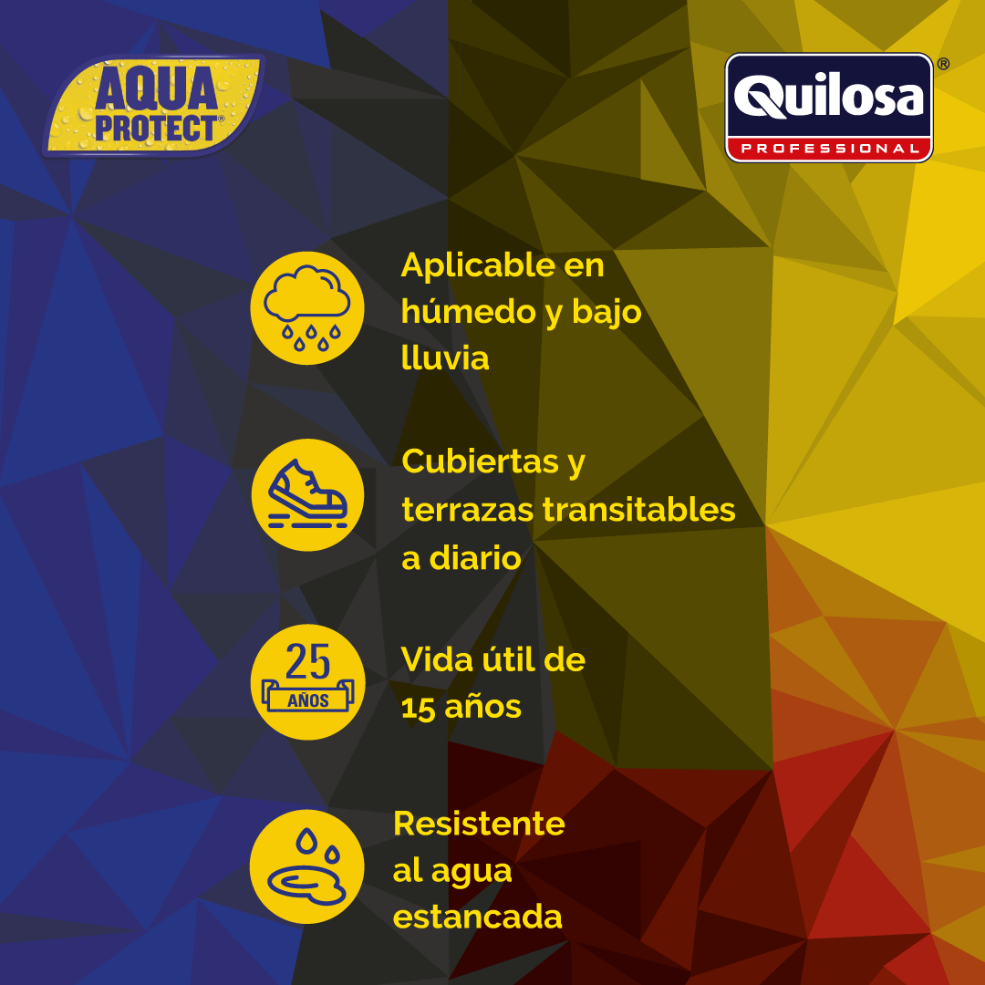QuilosaSLU's tweet photo. Para la impermeabilización de zonas transitables a diario como cubiertas y terrazas, cuenta con #AQUAPROTECT P4 Transitable. Entérate de todas sus ventajas en https://t.co/zF5PWY4qg8
#ImpermeabilizacionQuilosa #Impermeabilizacion #patios #cubierta #terraza #AquaProtectQuilosa https://t.co/nGTxxmubQc