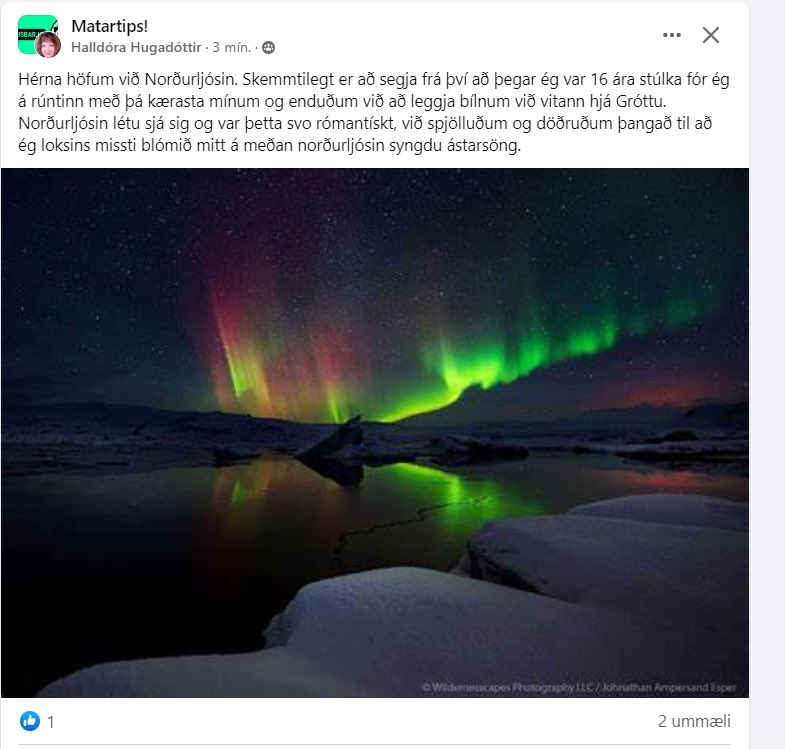 Góðan og blessaðan daginn matartips