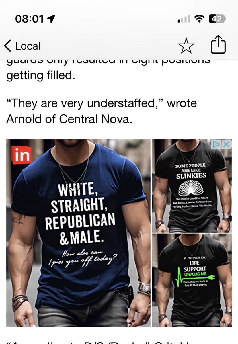 ⁦⁦<a href="/SaltWireNews/">SaltWire</a>⁩ - disappointed in your ads…. Time for a policy review?