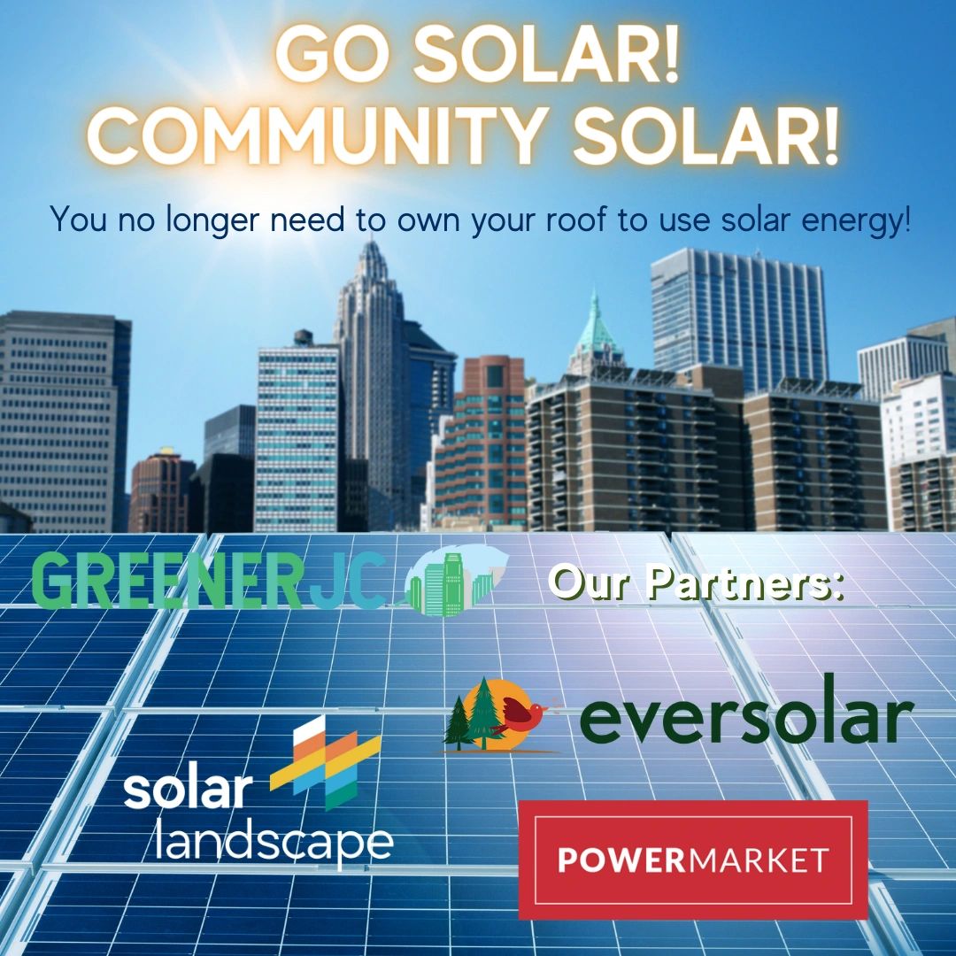 Do you want to support local renewable energy? Do you want to save money on your utility bill? If you answered yes to either, community solar is for you! Learn how to participate at greenerjc.org/community-solar ☀️❇️