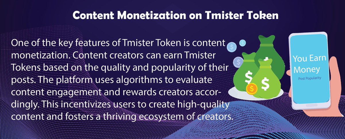 TmisterToken's tweet photo. Content Monetization On Tmister Token.
#TmisterToken #TMR #Tmistertoken https://t.co/HKi13au1yw