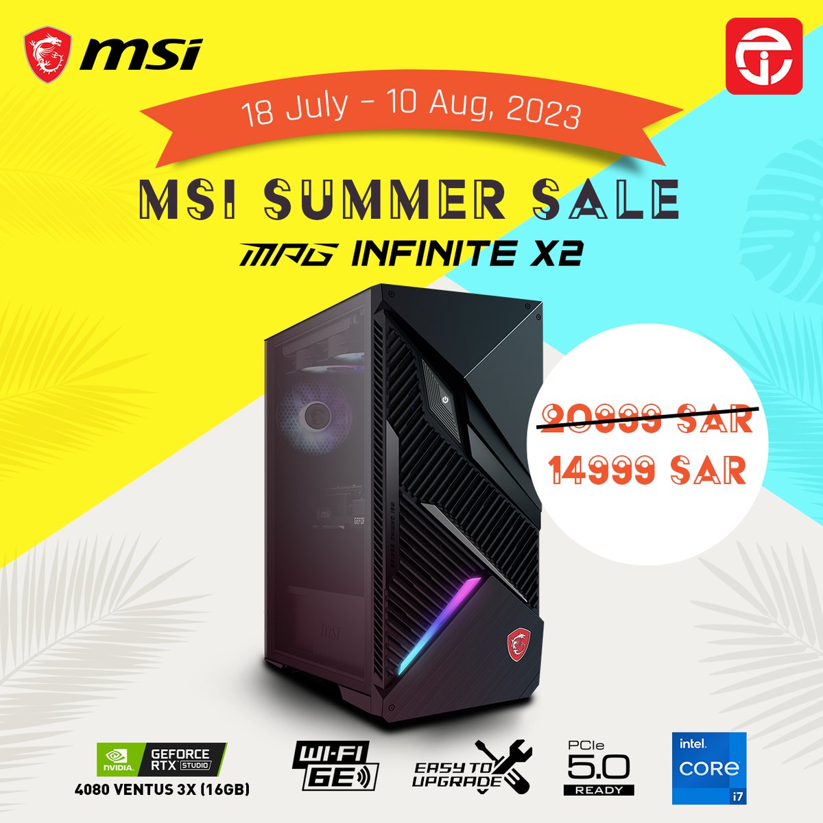 MSIMiddleEast's tweet photo. ุนุฑูุถ ุงูุตูู ุงูุขู ู
ุชุงุญุฉ ูููุชุฑุฉ ู
ุญุฏูุฏู ุนูู ุฃุฌูุฒุฉ ุงููู
ุจููุชุฑ ุจุฃููู ุงูู
ูุงุตูุงุช ู
ู ุฎูุงู @JarirBookstore
ูู
ุจุงูุดุฑุงุก ุงูุขู:
๐ูุฃุฌูุฒุฉ ุงููู
ุจููุชุฑ ุงูู
ูุชุจูุฉ: https://t.co/6Q4XJDK4Rp
#MSI #MSIDesktop #msigaming #GamingDesktop #ProSeries #MSITrident #MSIinfinite https://t.co/erIwLoKUH2