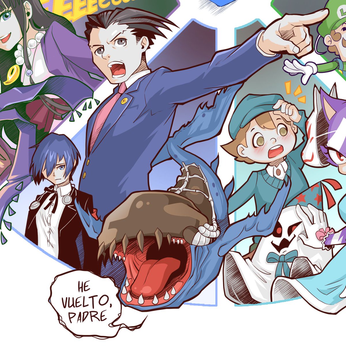 Vessel9991's tweet photo. AZUUUUUL terminado + extras!
💙💙💙💙
Me lo he pasado como una enana haciendo esta #colorwheelchallenge  mientras veía los videos de @RanguGamer 
Espero que vosotros la hayáis disfrutado también
#rangumeme #superjueves #AceAttorney #Persona3Reload #whamon #Digimon https://t.co/jl8R5vF7lE