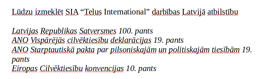 liana_langa's tweet photo. Par šo ierakstu @ainissprogis prettiesiski bloķēts FB uz 29 dienām. Aicinu @Valsts_drosiba  un @Valsts_policija  izvērtēt FB administratora SIA "Telus International" prokrievisko darbību Latvijā, ietekmi un sabiedriskajiem procesiem un darbības atbilstību https://t.co/qMzGCUmQau