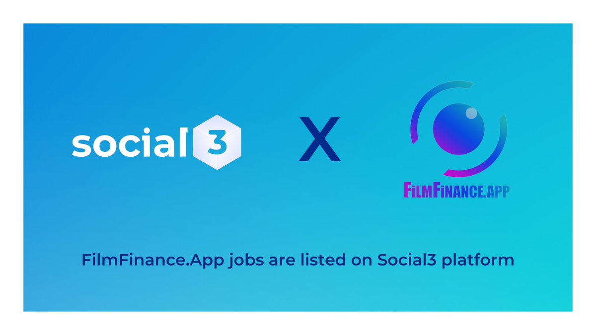 We are elated to announce that we have collaborated with @Filmfinanceapp and we have listed their current job openings on our platform!

FilmFinance.App is a platform revolutionizing film financing with blockchain technology🚀

📌Hiring- Technical Head (Equity-Based Role)
