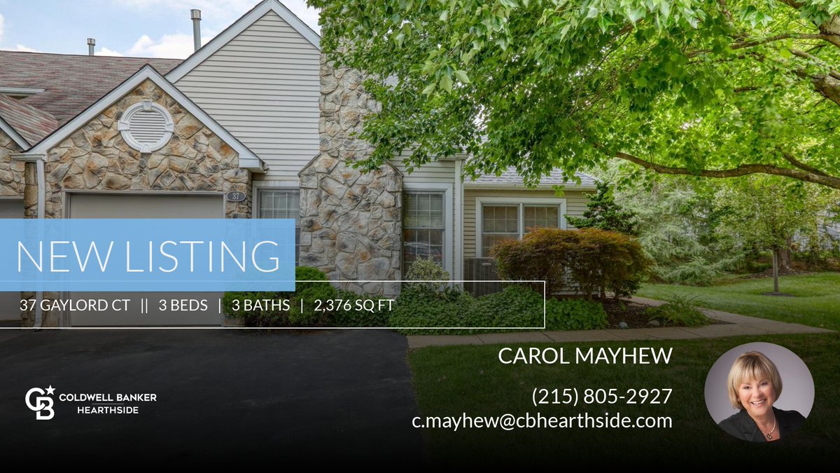 yardleysis's tweet photo. Take a look at this great new listing that just hit the market. Reach out here or at (215) 805-2927 for more information!!

Realtors, there is a difference.  Let's talk.

Carol Mayhew
Coldwell Banker Hearthside
D | 215-805-2927... https://t.co/sf0RbQbl5Y https://t.co/oVaC3yLG4s