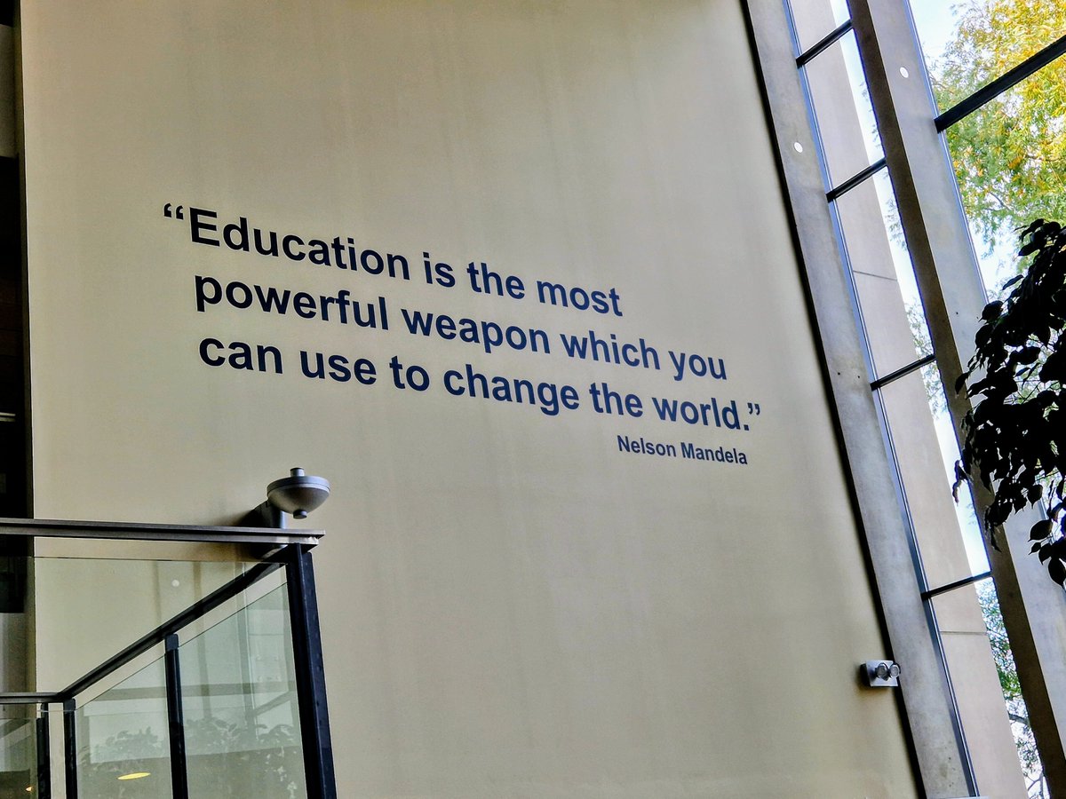Today is #MandelaDay and I'm reminded of this wonderful quote on the wall of ABTA Education Partner <a href="/unilincoln/">University of Lincoln, UK</a> - so true! #MandelaDay2023 #ItsInYourHands #IamABTA #ABTAStudentReps