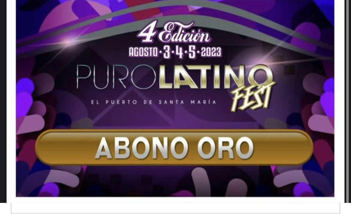 sole_vasallo's tweet photo. Entrada puro latino 3,4,5 agosto cadiz!!! Mismo precio que la compre https://t.co/1MjRiVFN9L