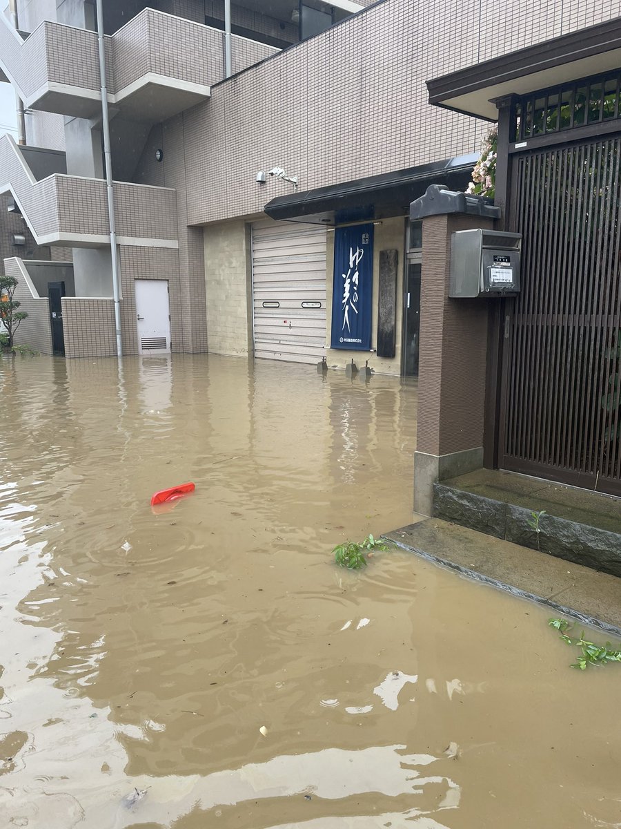 yukino_bijin's tweet photo. やられました、床上50センチくらい。事務所はほぼ水没、パソコンも全滅。写真はかなり引いてから。
急ピッチで清掃してます。手伝ってくれてる酒造業の友人、ボランティアに感謝！ https://t.co/3Sc9jRZaPk
