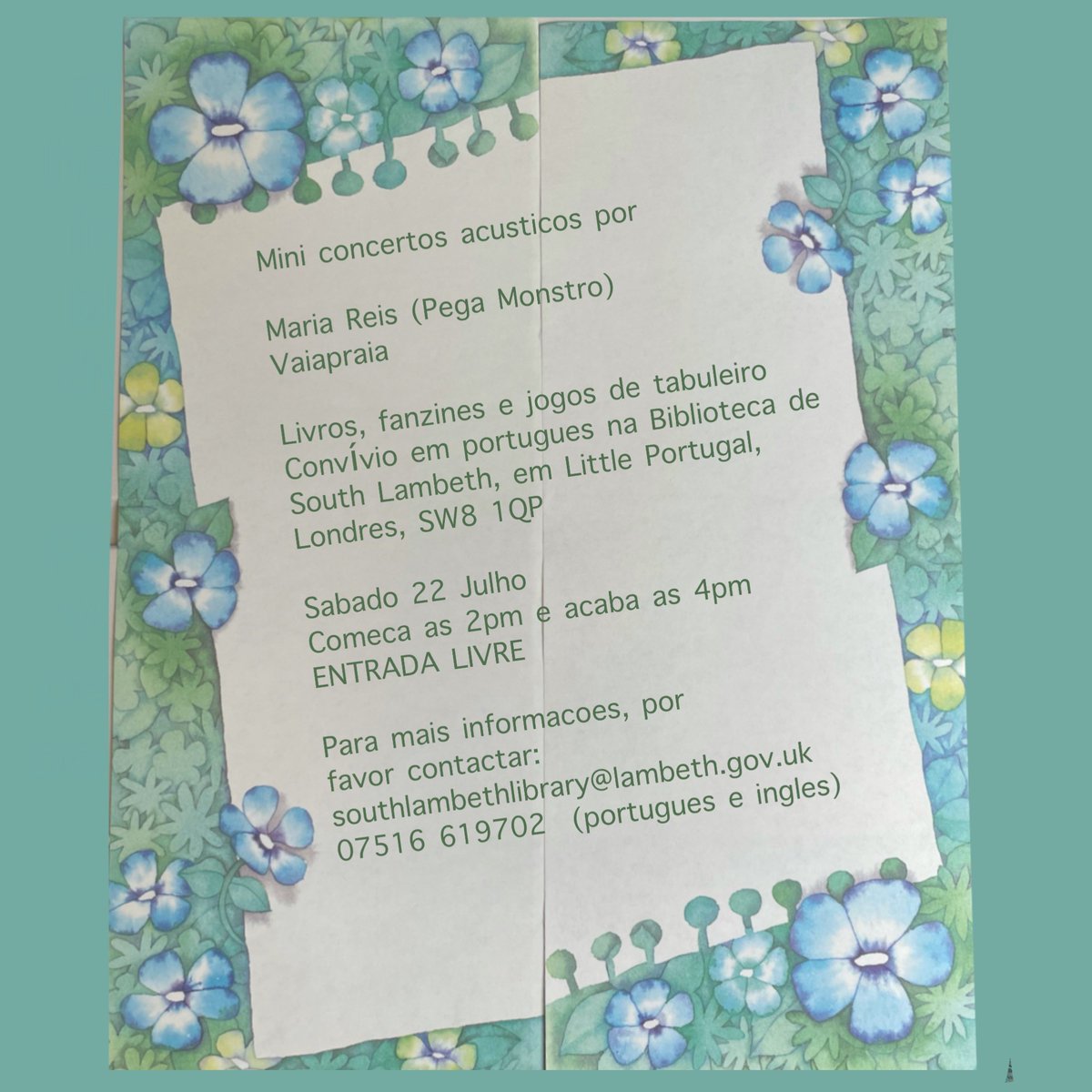 Slamlib's tweet image. Mini concertos acusticos por Maria Reis (Pega Monstro) &amp;amp; Vaiapraia - Sabado 22 Julho, Comeca as 2pm e acaba as 4pm @Thriving_Stock @lamlibs