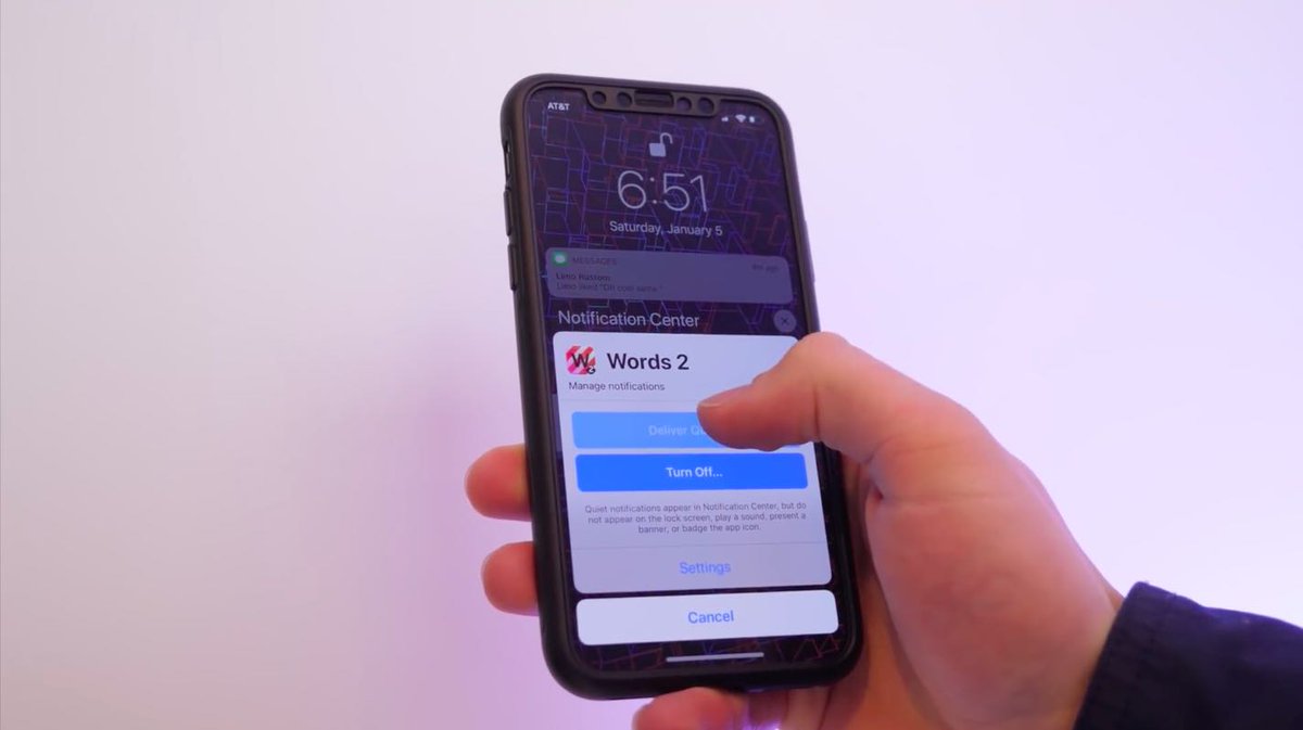 HowTimeNet's tweet image. #iphone tip: Quiet notification delivery. New in iOS 12, Instant Tuning lets you manage notification delivery. Simply press the notification on the Lock screen or slide over and tap Manage. This will display a new menu on the Lock screen… howti.me/t/40935 #productivity