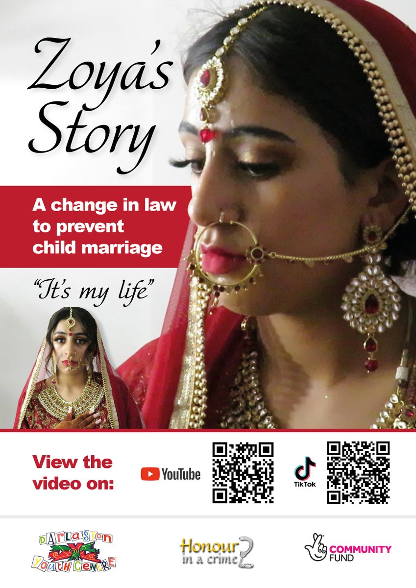 We are proud to share our latest media in partnership with <a href="/WMPolice/">West Midlands Police</a> supporting a change in law preventing young people being forced into marriage before their 18th birthday. Check out 'Zoya's Story' and share with others as a way to raise awareness around this. #honourinacrime