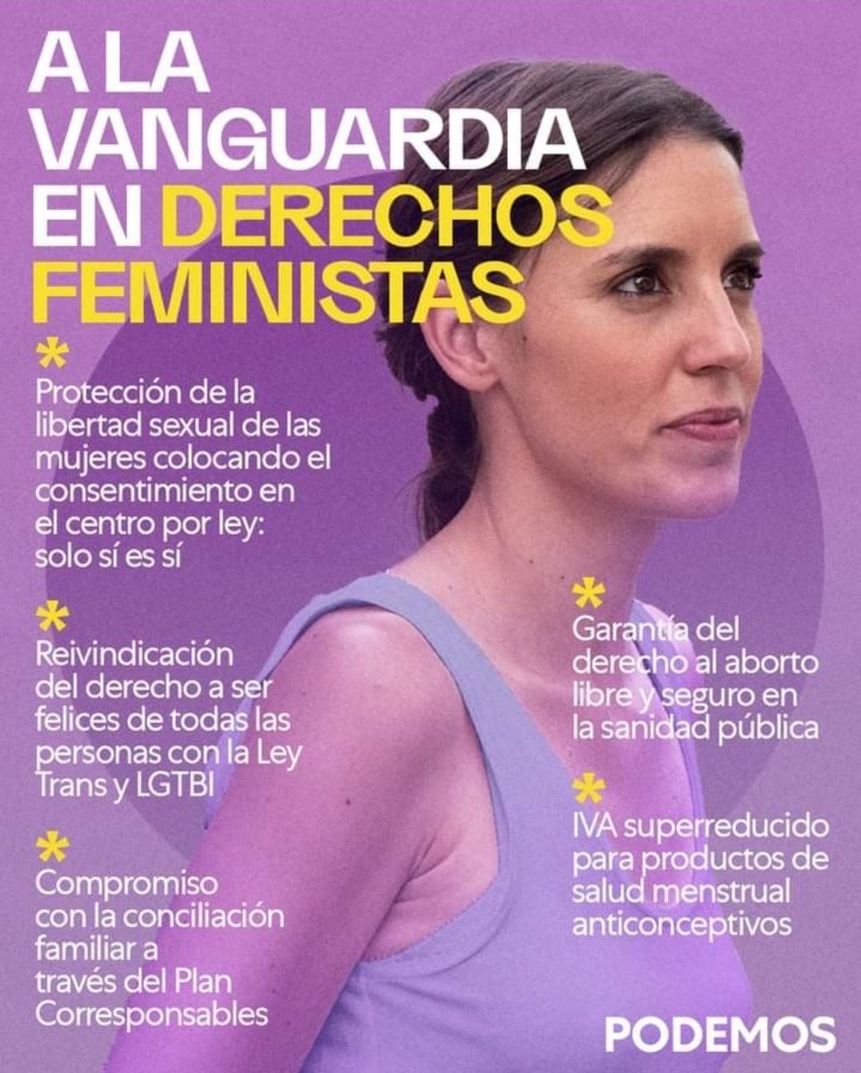 Carmen56621707's tweet photo. NO,
@IreneMontero
@ionebelarra
@VickyRosell
NO ESTÁIS SOLAS!!!!!
💪💪💪💪💪💪💪💪💪💪💪💜💜💜💜💜💜💜💜💜💜💜
#YoConIreneMontero 
#YoConIoneBelarraa
#YoConVickyRosell
#YoConPodemos https://t.co/w2puH4ggKL