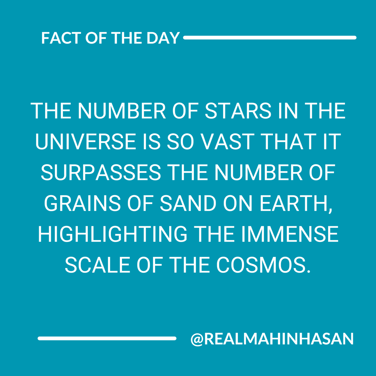 There are more stars in the universe than grains of sand on Earth. #SpaceFacts #InfiniteWonders