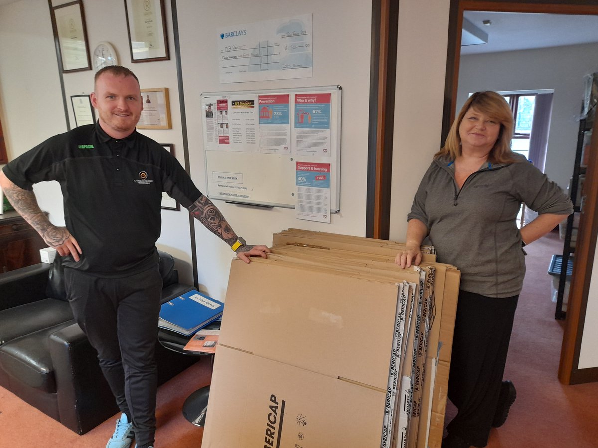 We're excited for 3 of our young Mums who are getting ready to move into a place of their own within the next few weeks. Many thanks to Craig of Craig Atkinson Removals who called in today with a donation of flat packed boxes so they can start packing up their belongings.
