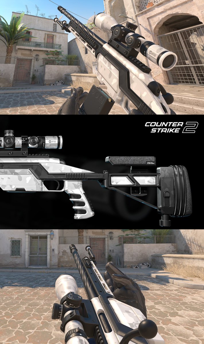 cimota_art's tweet photo. Yo @CounterStrike click the images.. I dare you 👀
The SSG 08 Arctic Warfare. New model is a pleasure to work on, kudos to the cs team! https://t.co/y5L4qmho7d
