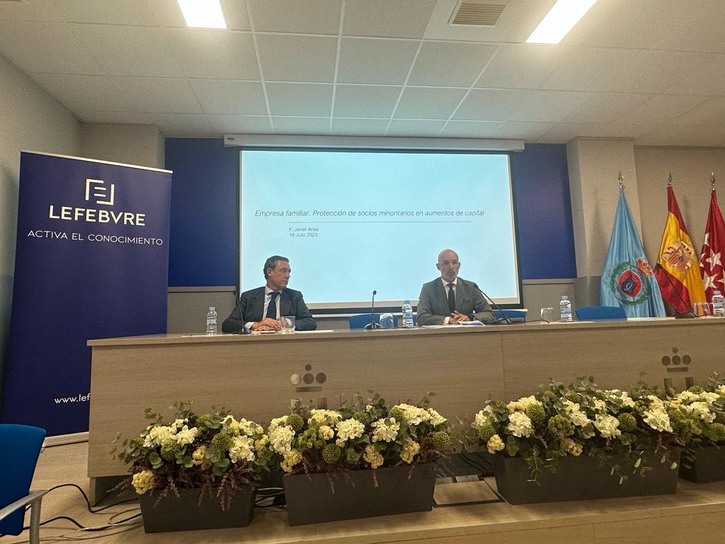 A punto de finalizar la Jornada Mercantil, interviene el catedrático de Derecho Mercantil de la <a href="/urjc/">URJC</a> y Of counsel de <a href="/CMS_Spain/">CMS Albiñana & Suárez de Lezo</a>, <a href="/FJAriasV/">F Javier Arias</a>: "Cuando hablamos de la protección de los socios, es un escenario conflictivo con relación al minoritario". #empresafamiliar