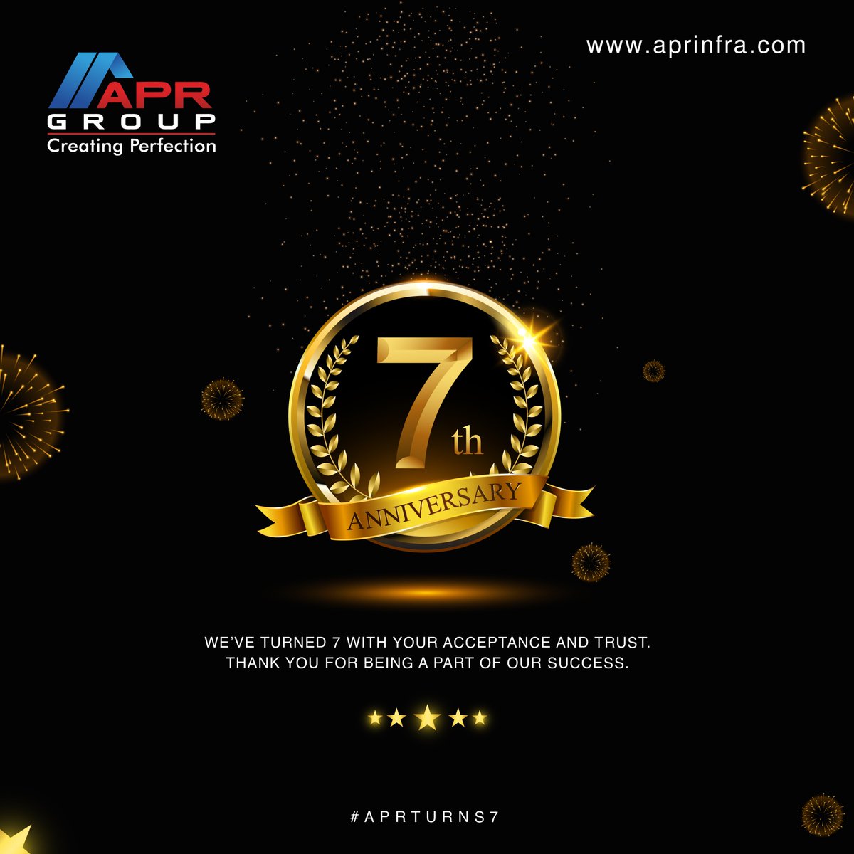 AprProjects's tweet photo. It has been 7 years of crafting iconic landmarks that make the dreams of many a reality. We thank you for being a part of our journey.
#APRGroup #AprInfra #APR #APRProjects #happy7thanniversary #7thanniversary #congratulations #APRturns7 #7yearsjourney #success #hyderabad https://t.co/HpzdcphtUs