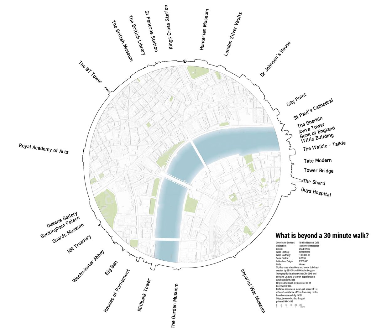 A 30 Minute Walk in #London by Nicholas Duggan redd.it/ak3twc #MapPorn