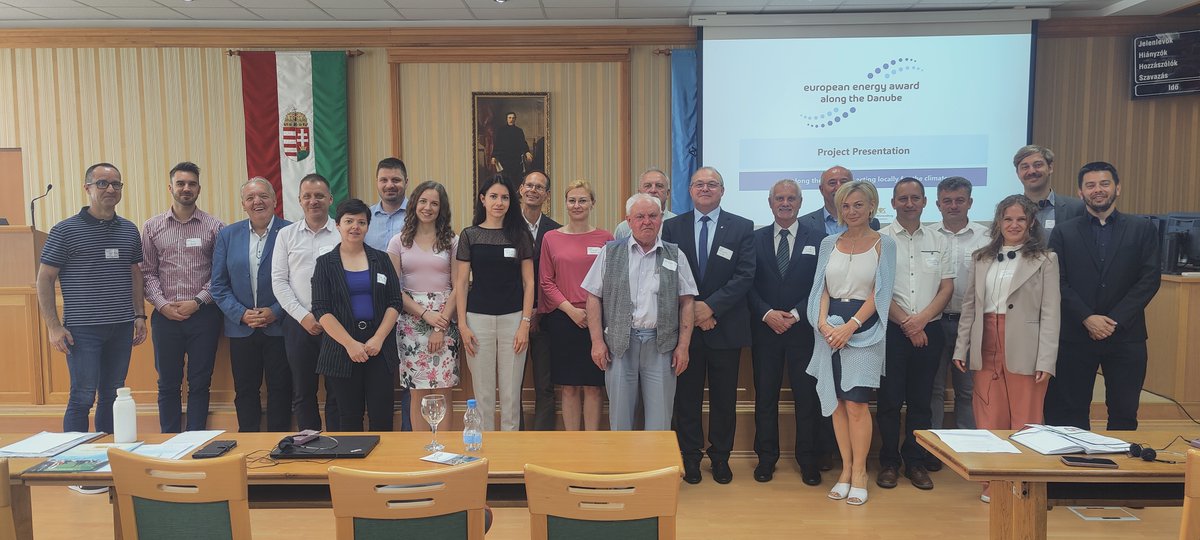 AssociationEEA's tweet photo. On June 29 and July 4, the #AssociationEEA Office co-organised workshops on the eea in #Vukovar (Croatia) and #Zalaegerszeg (Hungary) for mayors, energy managers and energy agencies from the respective regions within the project "eea along the Danube". Thanks to all contributors! https://t.co/6XYLQrQQYs