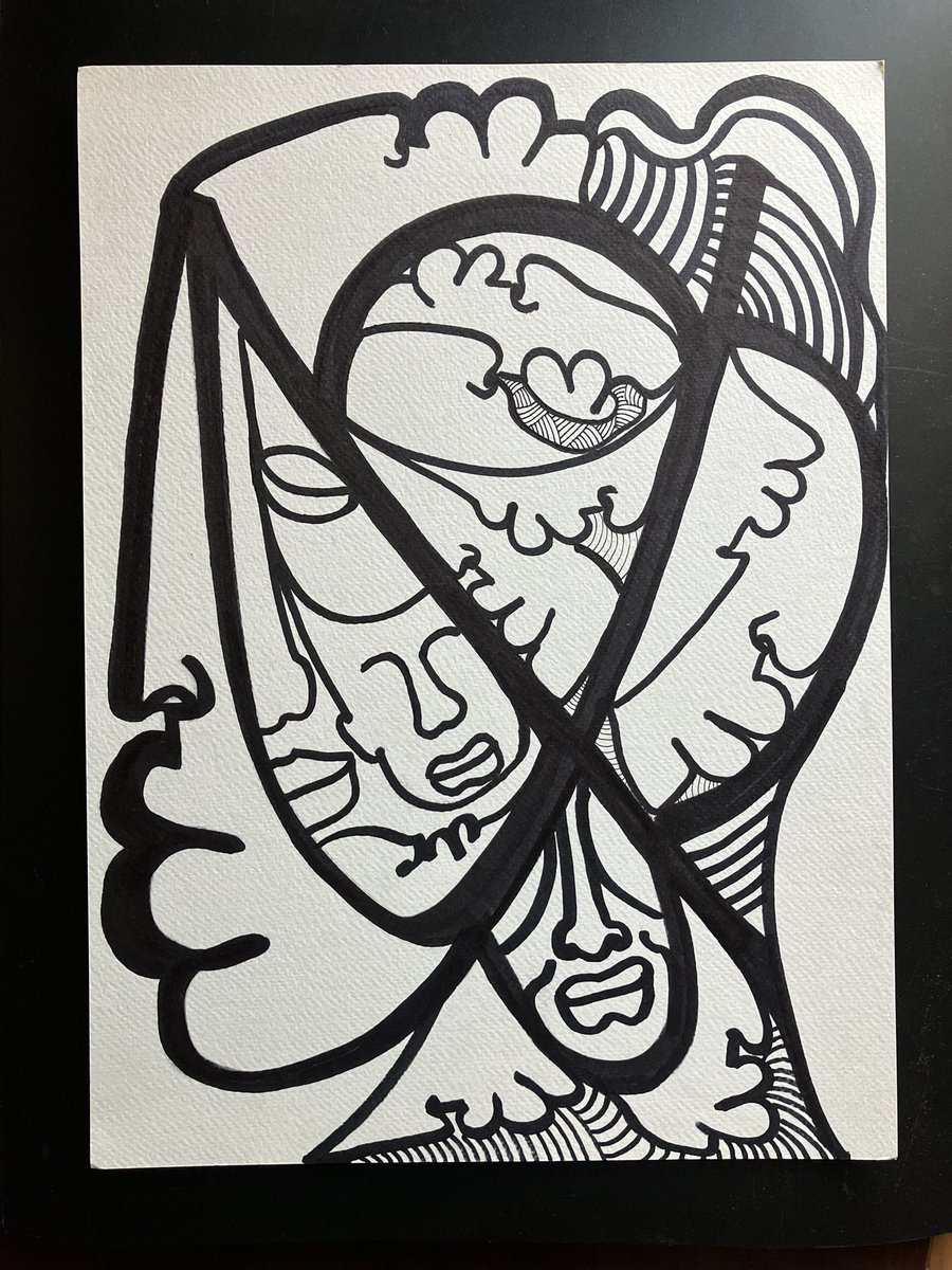 DArscorpius's tweet photo. “Storyteller”
11”x15”
All Sharpie and Micron Pens.
Original Art by Darscorpius. #art #faces #biglips #sharpieartist #originalart #forartsake #originalartwork #abstractart #blackfaces #peopleart #blackartist #blackmanart #markerart #artstyle #popartist #artisteye #penandink https://t.co/PEhSrICNcO