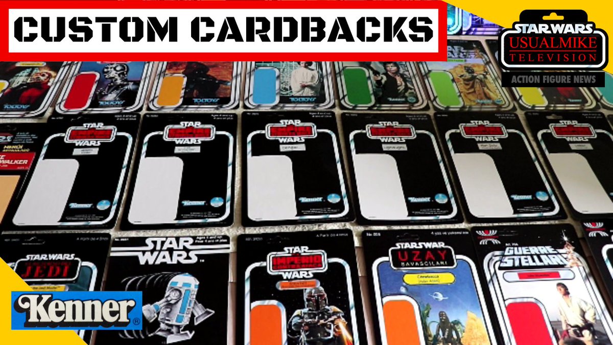 usualmike30's tweet photo. NEW VIDEO: STAR WARS CUSTOM CARDBACKS FROM CYBORG CUSTOMS!!! #StarWars #kenner #cardbacks #Usualmiketelevision https://t.co/o7GhmPTkA9 https://t.co/UOgfTYayP8