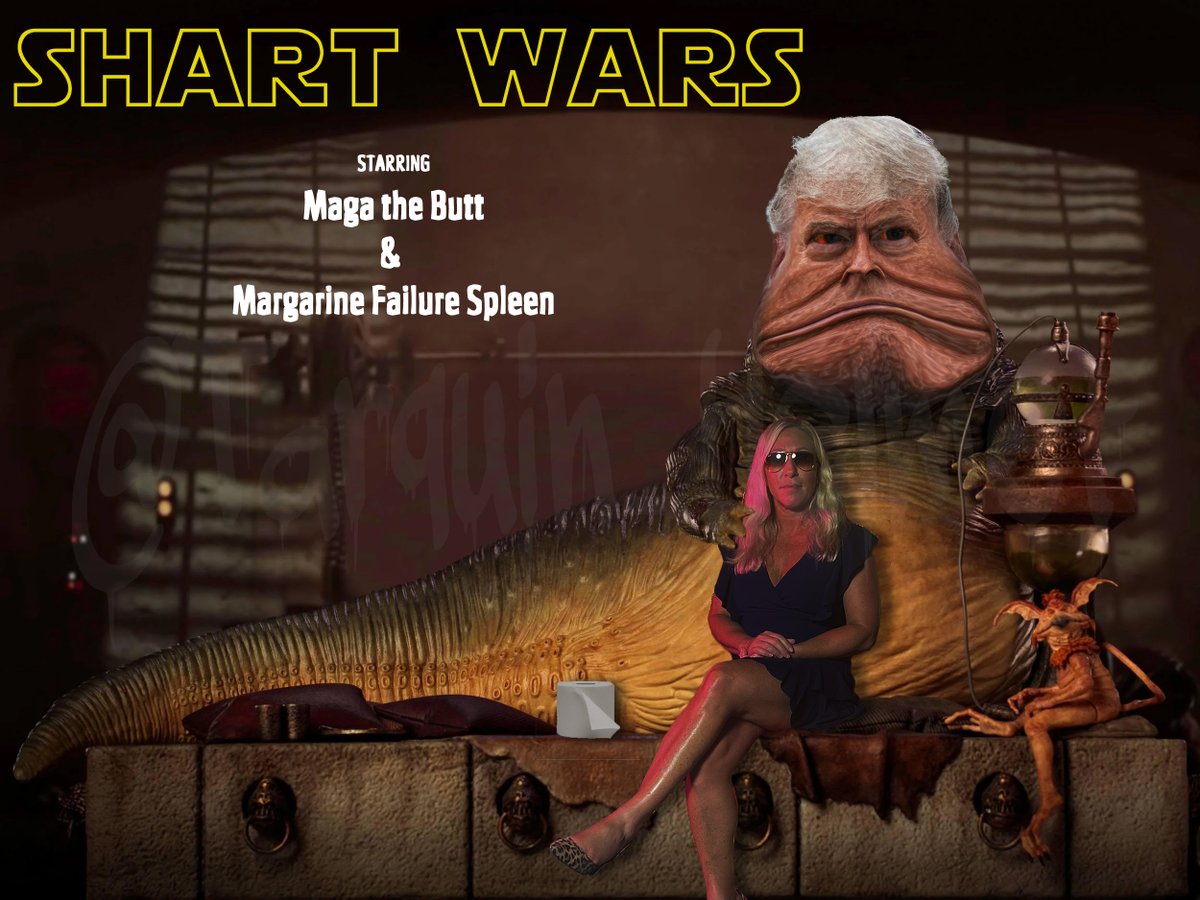 Maga the Butt & Margarine Failure Spleen star in Shart Wars, a story of the fight for running mate...
#TrumpForPrison #TrumpisATraitor #TrumpIsAFelon #TrumpIndictment