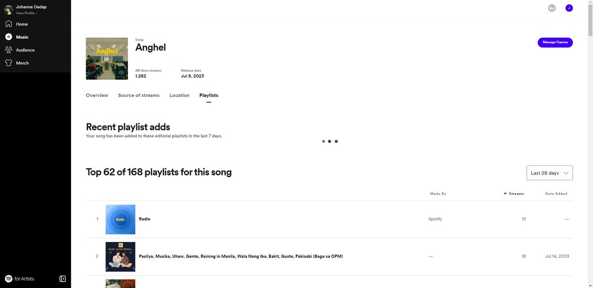 _johannadadap's tweet photo. More than 1k streams na ang "Anghel" sa @Spotify!!! Salamat sa pag-add ng ikalima kong kanta sa inyong playlists. I appreciate you guys so much! 🥺
Click the link below to find out where you can listen to "Anghel". 👼⬇️
https://t.co/RovsuN2WjB
#OPM
#singersongwriter
#OPMSongs https://t.co/yi10JVfXhs