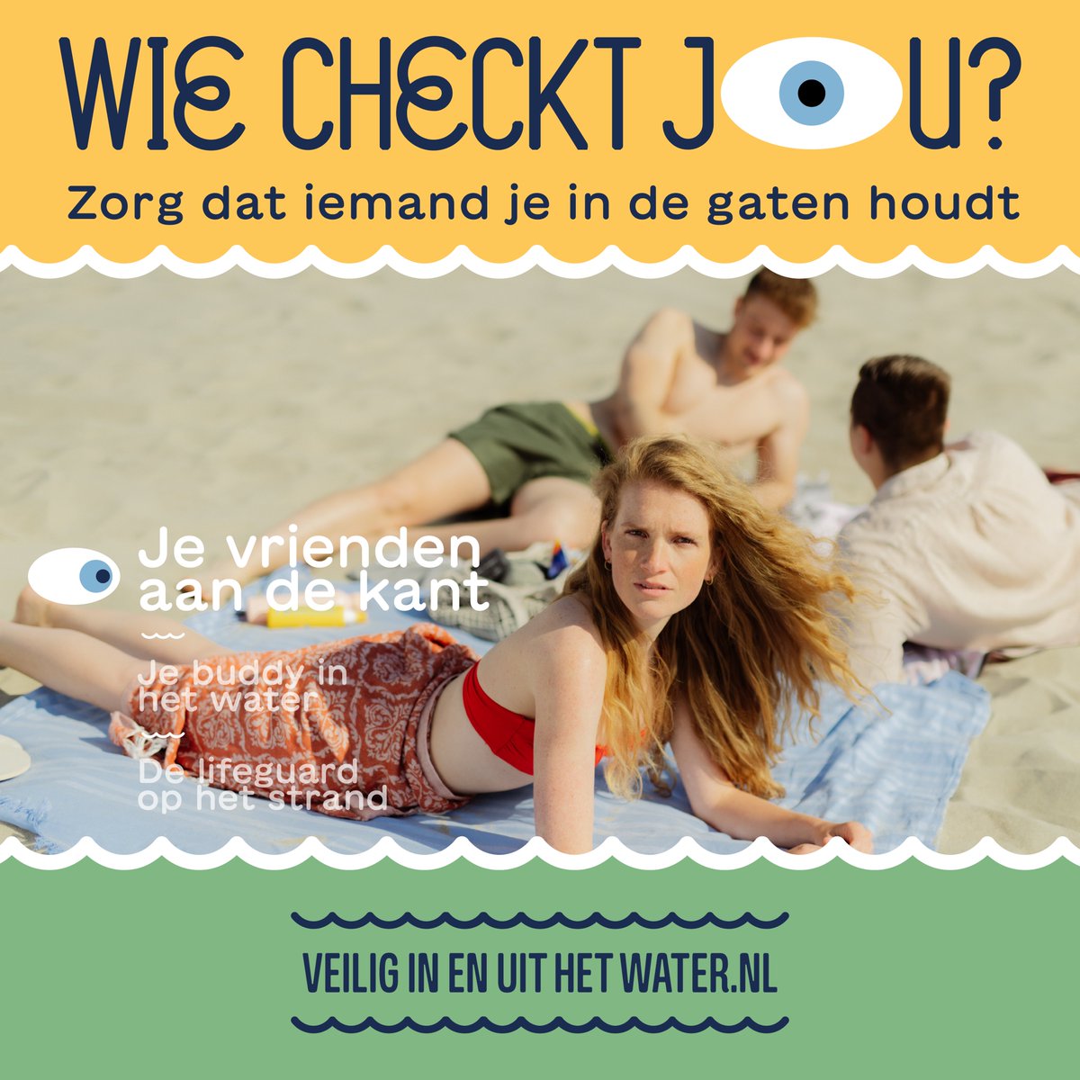 Wie checkt jou? Je vrienden aan de kant? 👀 Ga je alleen zwemmen in open water? Vraag iemand om jou in de gaten te houden. Zo kom je niet alleen in, maar ook weer veilig uit het water. 🏊‍♀️
👉 Ga voor meer info naar veiliginenuithetwater.nl.
#wiechecktjou #veiliginenuithetwater