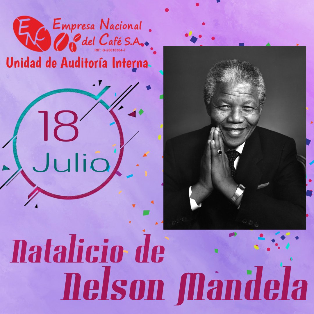 UAIEncafe's tweet photo. El #18julio se celebra el día de #NelsonMandela, icono de la lucha contra el #apartheid, al que derrotó, antiguo líder del Congreso Nacional Africano, primer Presidente negro de su país y Premio #Nobel de la Paz. #encafe #UAI #Cafevenezoano #CaféMadrid #Elpeñon #auditoríainterna https://t.co/FZYQXAM4Mj