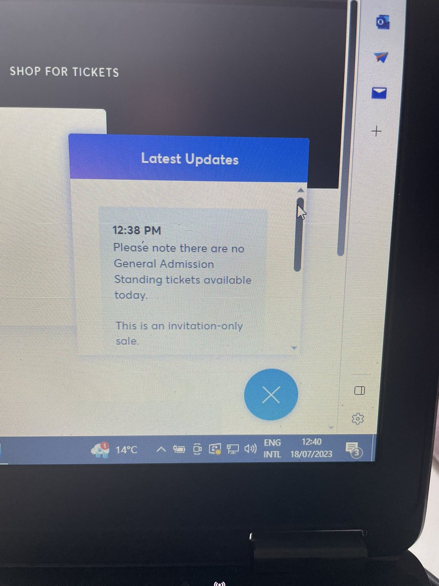 What does this mean?? No general standing tickets today? What? 🤷‍♀️😡 #Ticketmaster #anfield #liverpool #ticketmasteruk #ErasTour #TaylorSwift