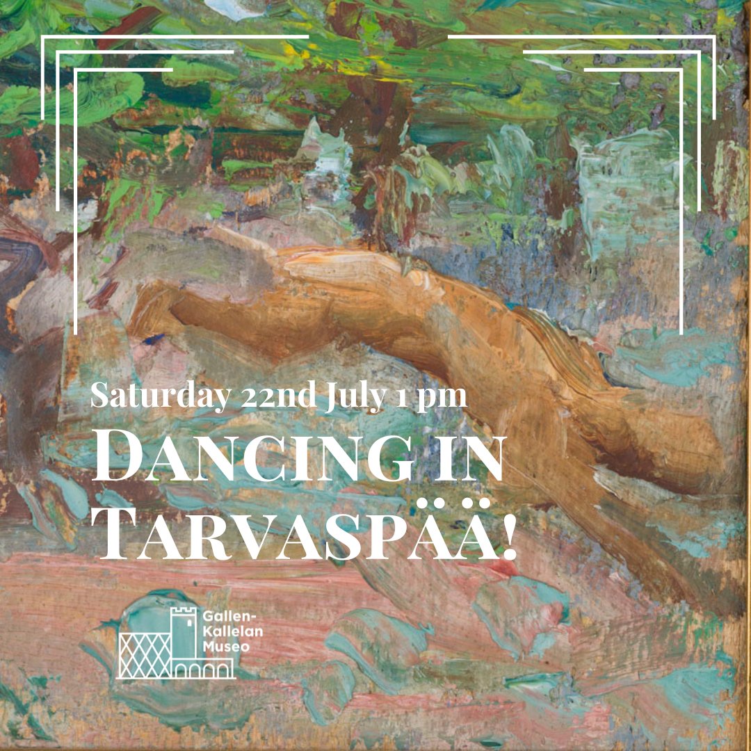 Taas tanssitaan lauantaina! Dancing in Tarvaspää again on Saturday 22nd of July. Welcome! Lisätietoja: gallen-kallela.fi/nayttely_tapah…
