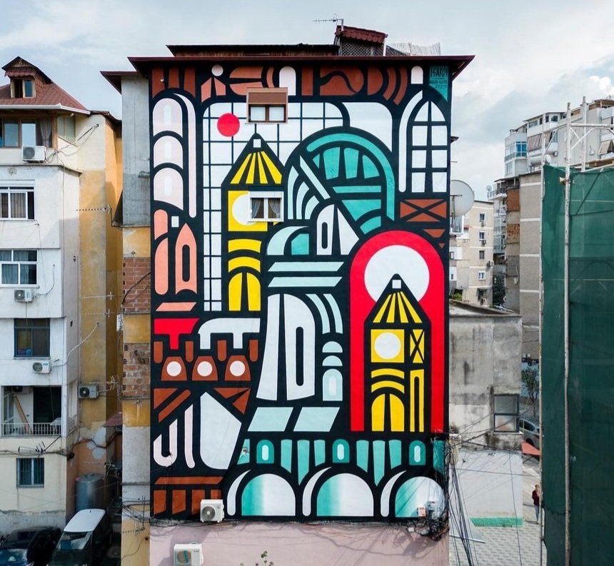 MolinaStreetArt's tweet photo. Art by Ukrainian Isakov for Mural Fest 2023 in Tirana, Albania #isakov #streetart #lamolinastreetart 📷 via artist https://t.co/eI5NN4jorA