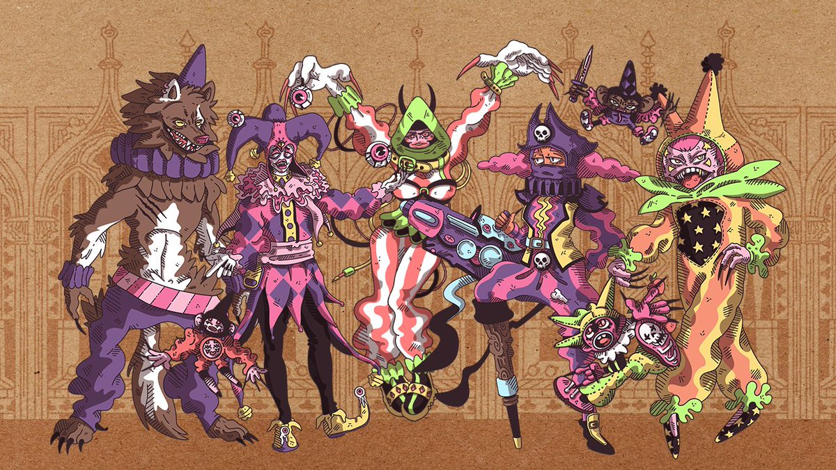 🐺beasts
🎠harlequins
💽technos
☠️pirates
🍎foodies
🤏micros

a guide and a test will be shared with you soon, your answers will determine if your lil clown stays the same or if it changes into something bigger, scarier, more dangerous...

mint here -
opensea.io/collection/lil…