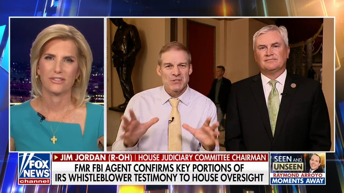 RT @IngrahamAngle: Former FBI agent confirms key portions of IRS whistleblowers testimony. https://t.co/U4u5a8i1KQ