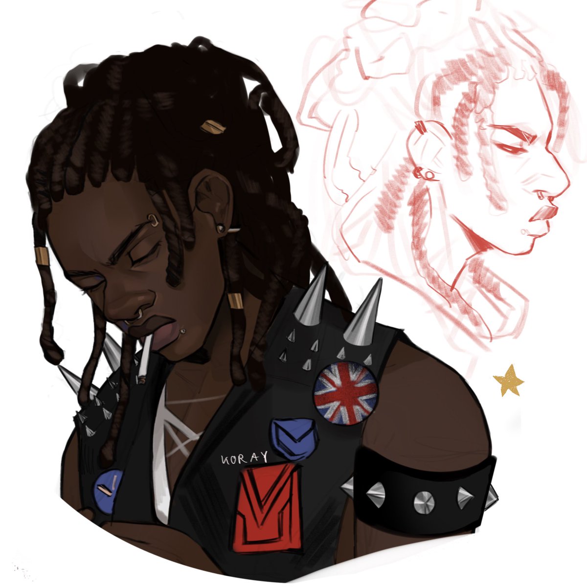 yunkaan's tweet photo. hobie concept art redraw⭐️ 

#AcrossTheSpiderVerse #hobiebrown https://t.co/01ZaILb5DU