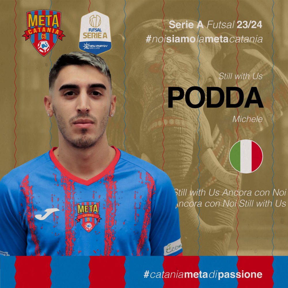 💥Il nostro Tamburino💥
🔴🔵UFFICIALE MICHELE PODDA ANCORA CON LA META CATANIA

✍️Il Comunicato ⏬️ ⏬️ ⏬️ ⏬️ ⏬️ ⏬️ ⏬️ 

metacatania.it/2023/07/18/uff… 
#michelepodda #Catania #noisiamolametacatania #futsal
