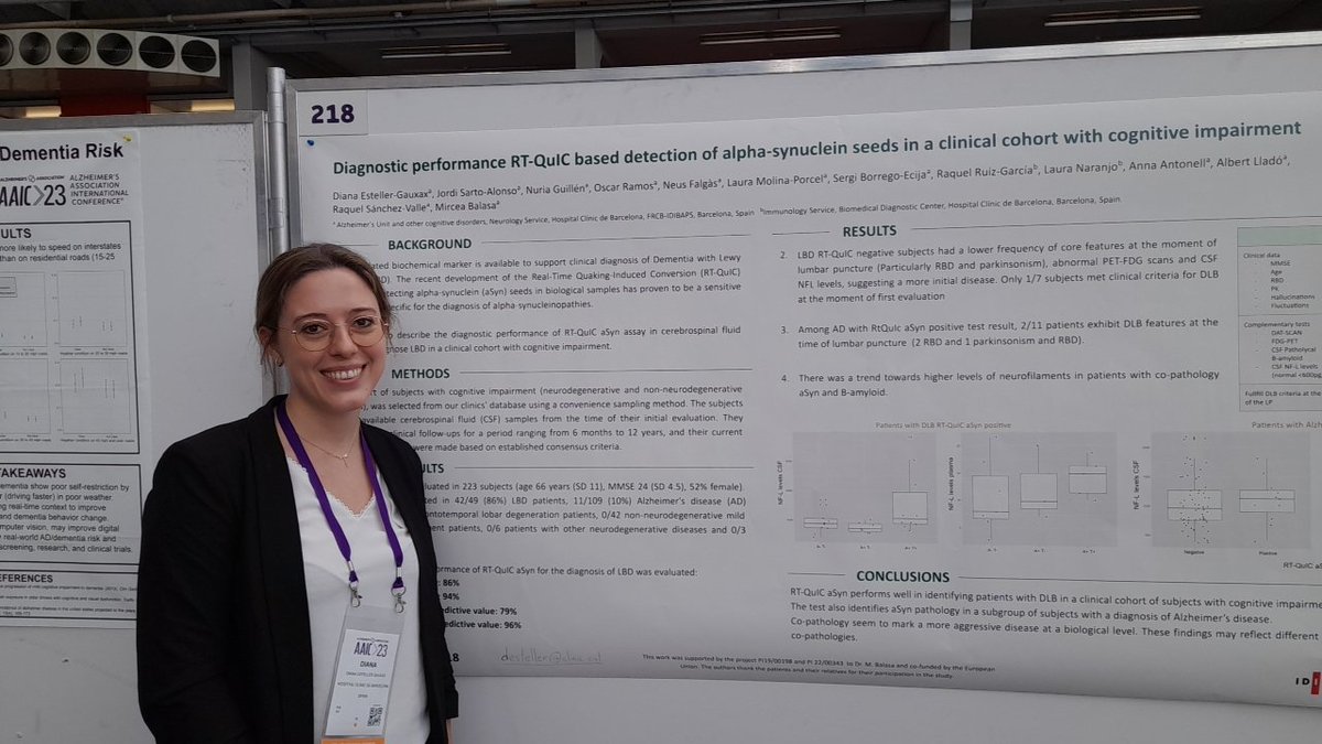 If you want to know more about the diagnostic performance of RT-QuIC aSyn in clinics, check my poster at the #AAIC2023 P3-218