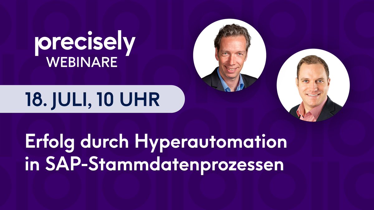 TvBWork74's tweet photo. Nicht verpassen! In unserem Webinar erfahren Sie, wie Hyperautomation zu Ihrem Geschäftserfolg beitragen kann und Sie mit den Lösungen von Winshuttle/Precisely Ihre Business Teams unterstützen können. Wir freuen uns auf Ihre Teilnahme!
Zur Anmeldung; https://t.co/lagZ3V3ddk
#SAP https://t.co/0A8tz0Etoz