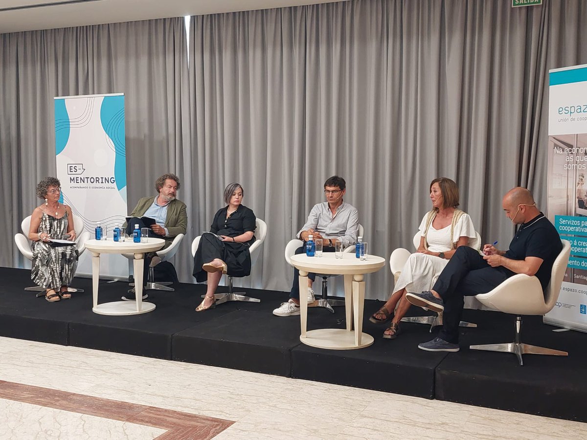 UnionEspazocoop's tweet photo. 🗣Na Mesa Redonda da xornada de presentación de ES Mentoring creouse un diálogo para tratar as dificultades e retos da mentorización de empresas da #economíasocial
@CoopsAGACA https://t.co/IVmn34v2ME