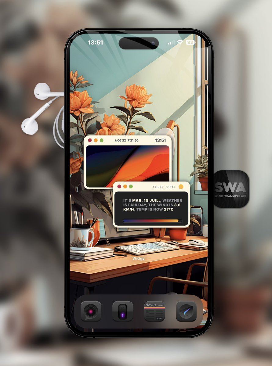 TeboulDavid1's tweet photo. Tuesday afternoon #SWAapp โค๏ธ ๐ด๐ด๐ด
.
.
๐ถ๏ธ SWA Wall app : https://t.co/6jeeAvrvME
โ๏ธ Telegram : https://t.co/zZRL15EoAC
.
.
.
@SeanKly
#ScreenshotSL
#Widgy in my telegram
#ios16homescreen
#nojailbreak
#iOS1651
#Wallpaper
#iPhone14ProMax https://t.co/mkcIbLkzCR