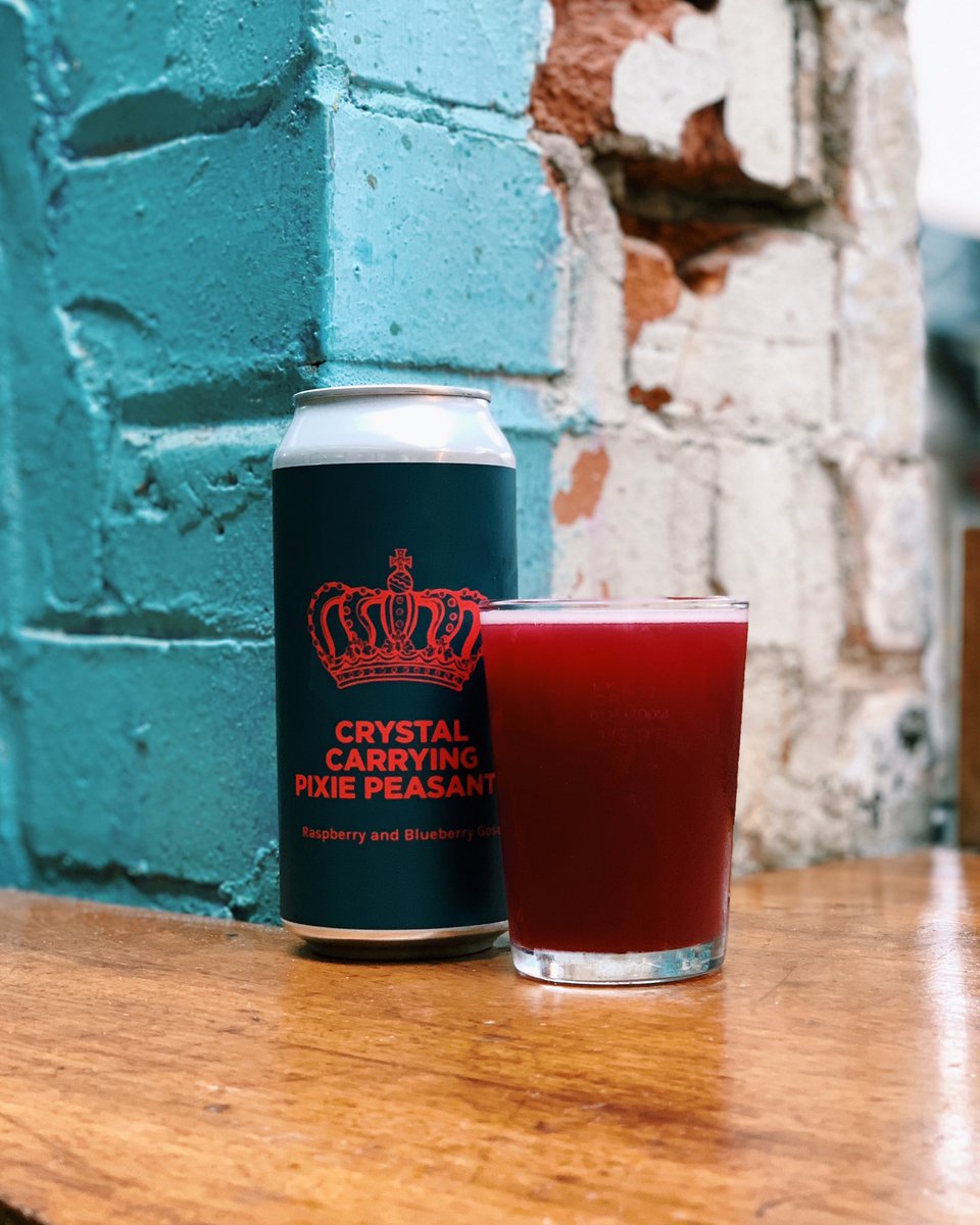 New sour beer alert! Crystal Carrying Pixie Peasants ~ A 5.% raspberry &amp; blueberry Gose from <a href="/PomonaIsland/">Pomona Island</a>

Super super fruity, easy drinking with a slight tart finish. We just tried it with a pain au chocolat and it was SO GOOD🤤

Available on tap &amp; in cans! 🍻

#MackieMayor