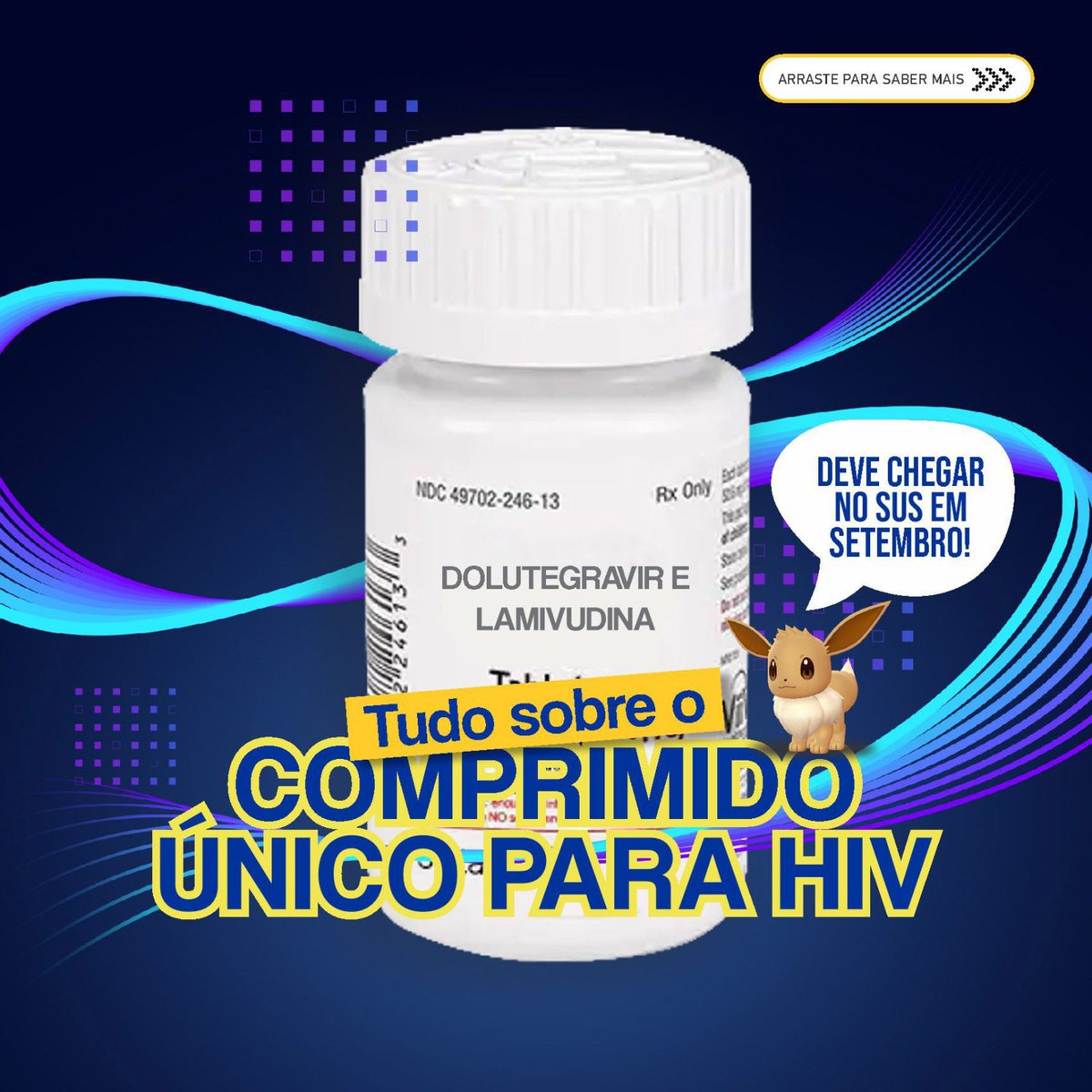 DoutorMaravilha's tweet photo. Olha quem deve chegar em setembro! 🤌🏽✨

Um novo comprimido único para tratar o HIV.

#VivaOSUS https://t.co/68Cv9VsqUD