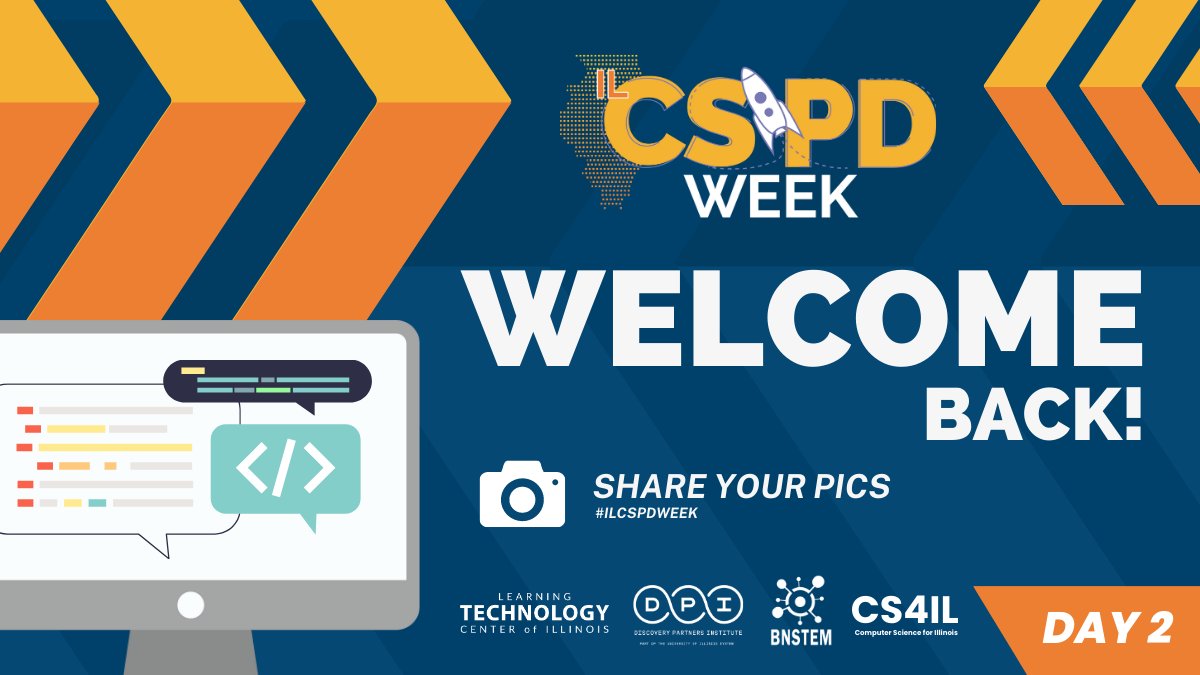 Good morning, #ILCSPDWeek crew & welcome back for Day 2! Today's mission: 

🌟 Discover your first batch of resources for expanding & deepening #CS learning 
👭 Connect with fellow #CS educators 

Don’t forget to share your favorite pics using #ILCSPDWeek 📸