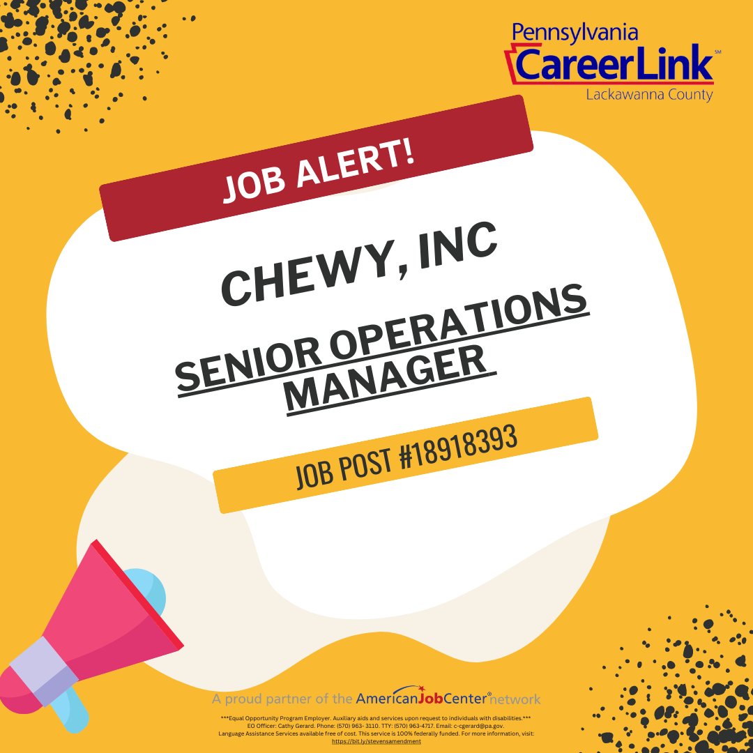 Chewy Inc. is hiring for  Senior Operations Manager! Do you think this position is a good fit for you? Apply now!
conta.cc/46L1ogw